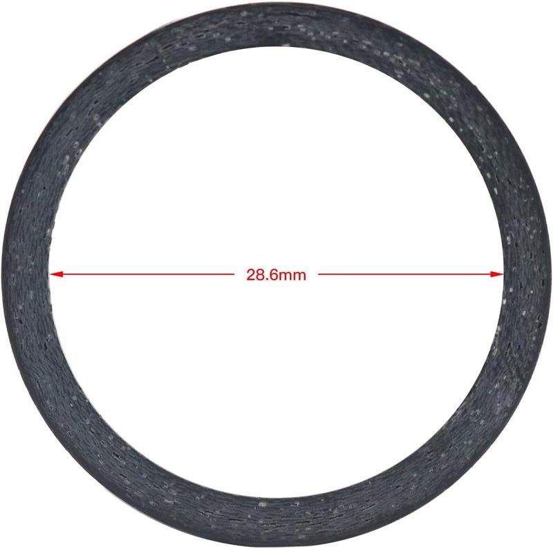 ZTZ 11PCS Headset Spacer Set for 1-1/8 Fork Stem - Aluminum Carbon Fiber Washer Kit (20 15 10 5 3 2 mm) Bicycle Threadless Ultralight Spacers, Compatible with MTB, Road, BMX, Folding Bikes - Image 4